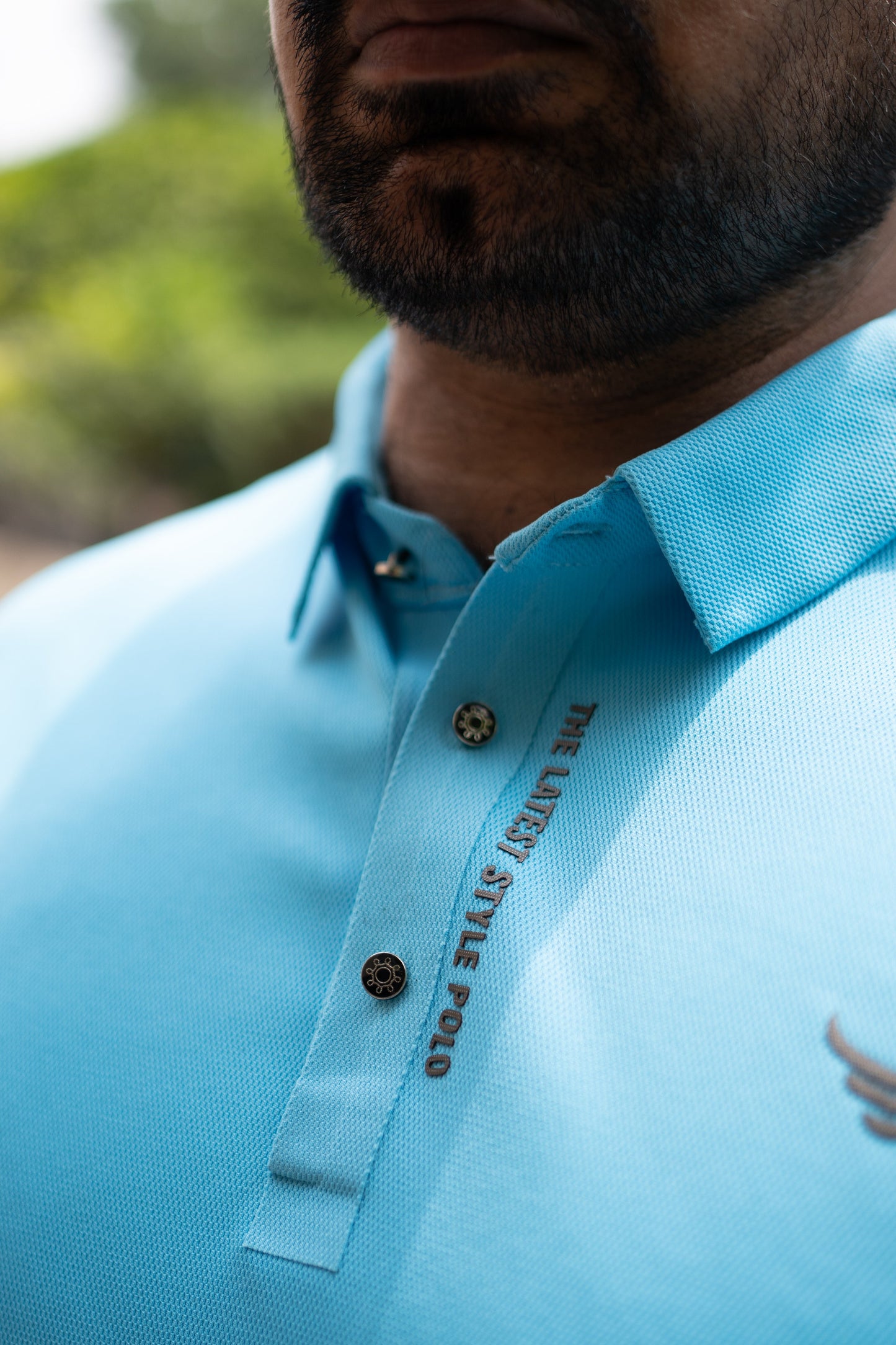 ITALIAN TEXTURED STITCHLESS POLO SHIRT LVPS-DARK SKY