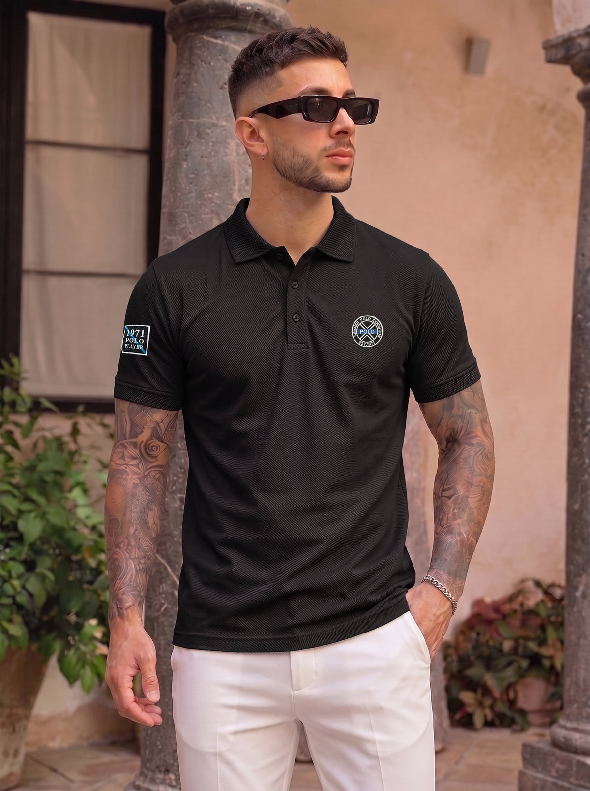 Black Premium Cotton Polo Soft & Breathable