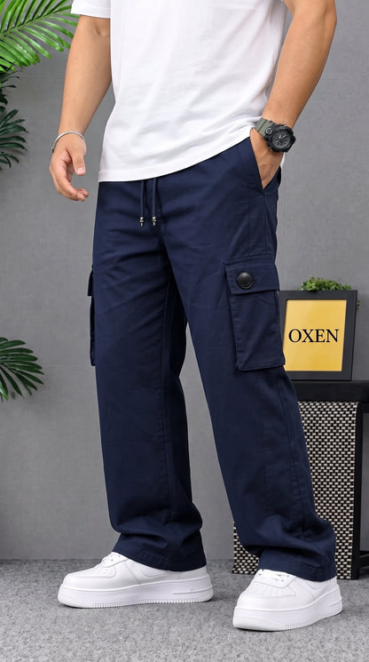 Stylish Premium Navy 6 Pocket Cargo Trouser