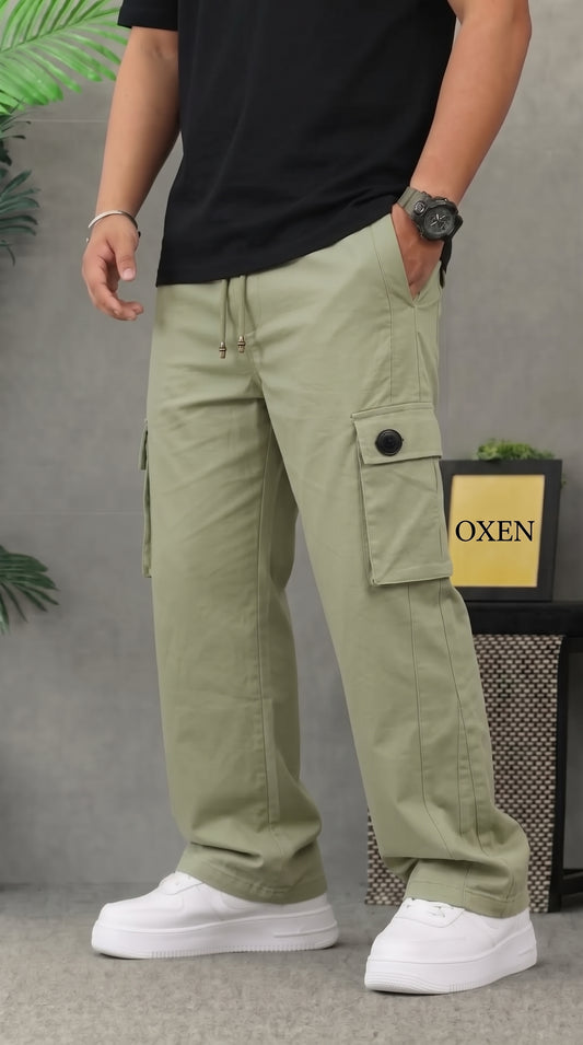 Stylish Premium Sea Green 6 Pocket Cargo Trouser