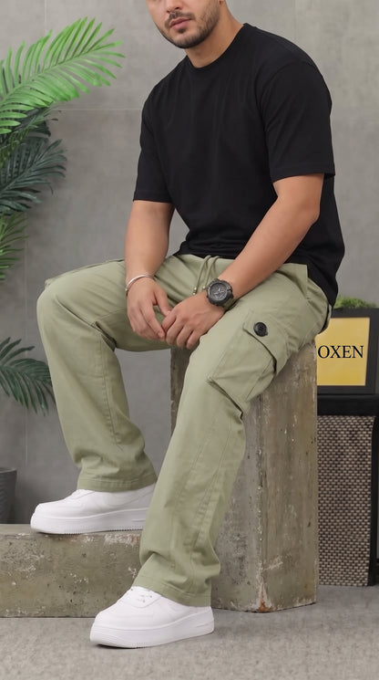 Stylish Premium Sea Green 6 Pocket Cargo Trouser