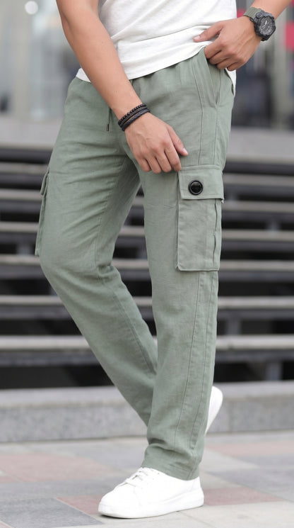 Stylish Premium Sea Green 6 Pocket Cargo Trouser