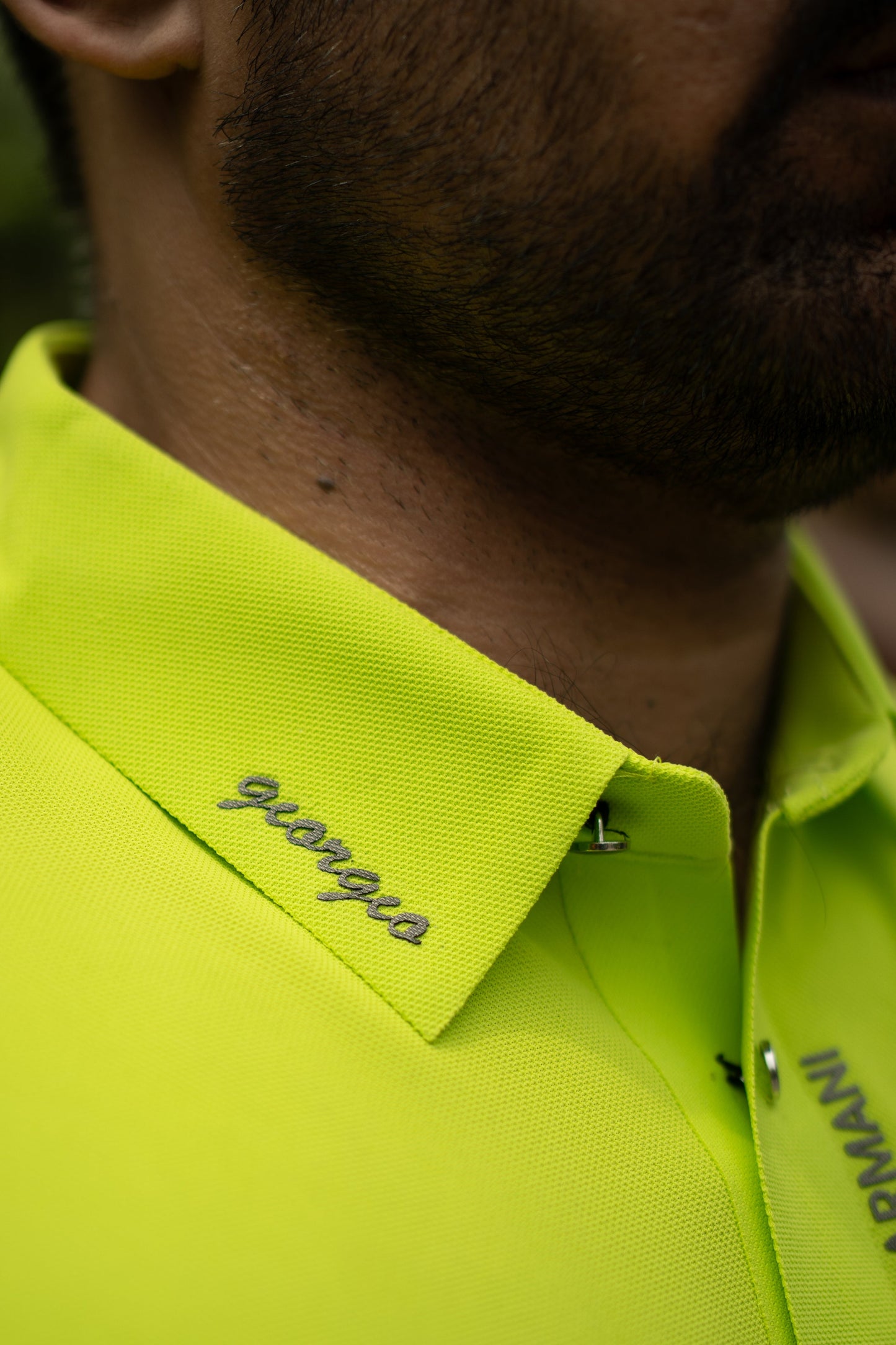 ITALIAN TEXTURED STITCHLESS POLO SHIRT LVPS-14 FLUORESCENT GREEN