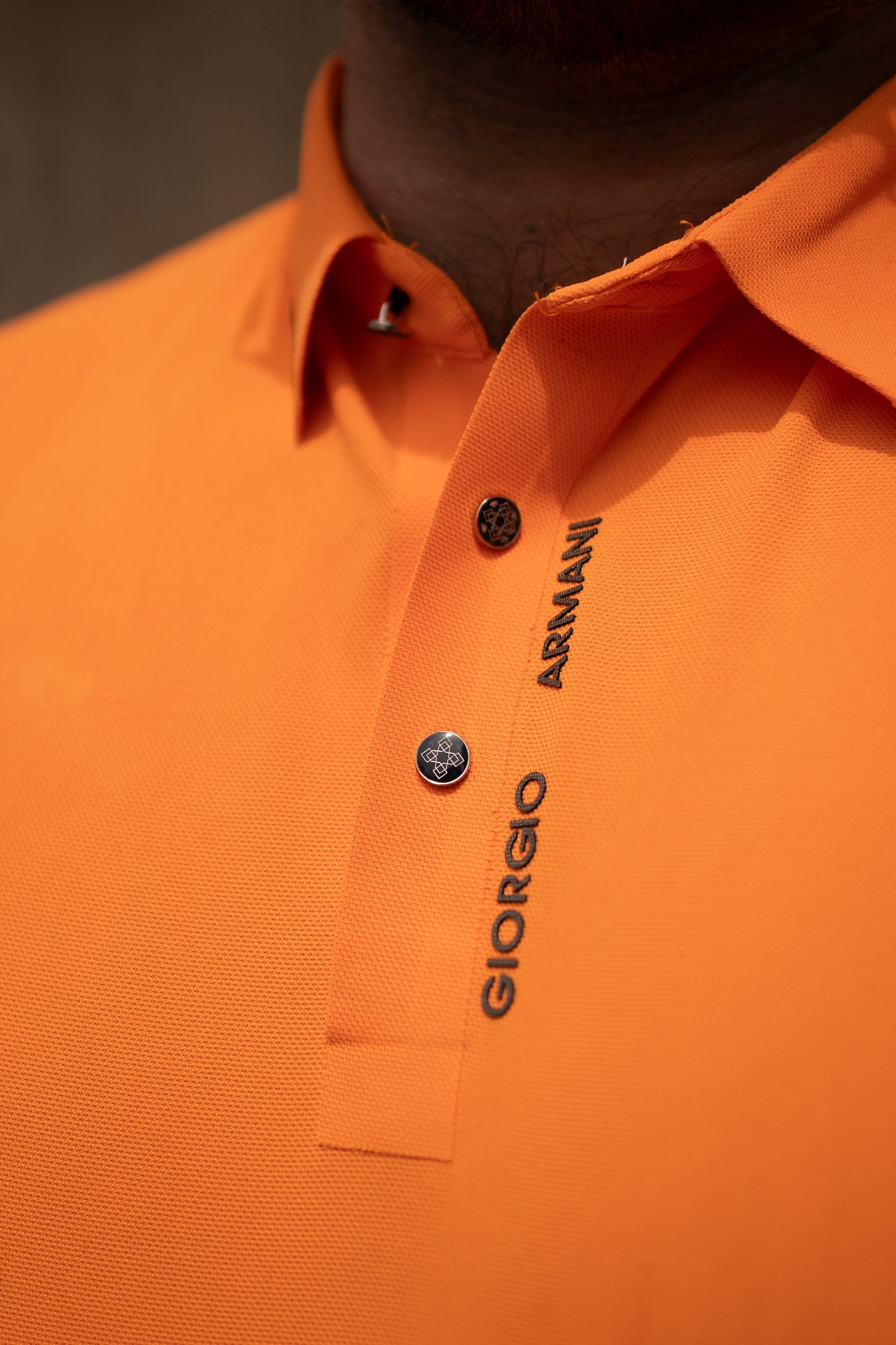 ITALIAN TEXTURED STITCHLESS POLO SHIRT LVPS ACTIVE ORANGE