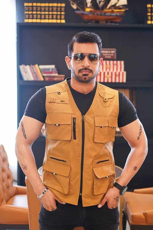 Premium Twill Cotton jeans Sidu Four Pocket Jacket Mustard SDJkt-08