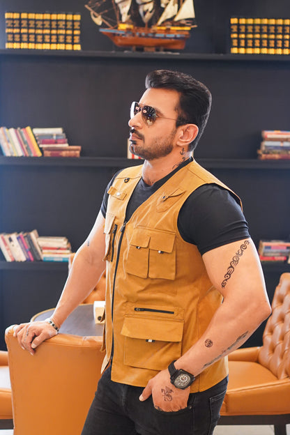 Premium Twill Cotton jeans Sidu Four Pocket Jacket Mustard SDJkt-08