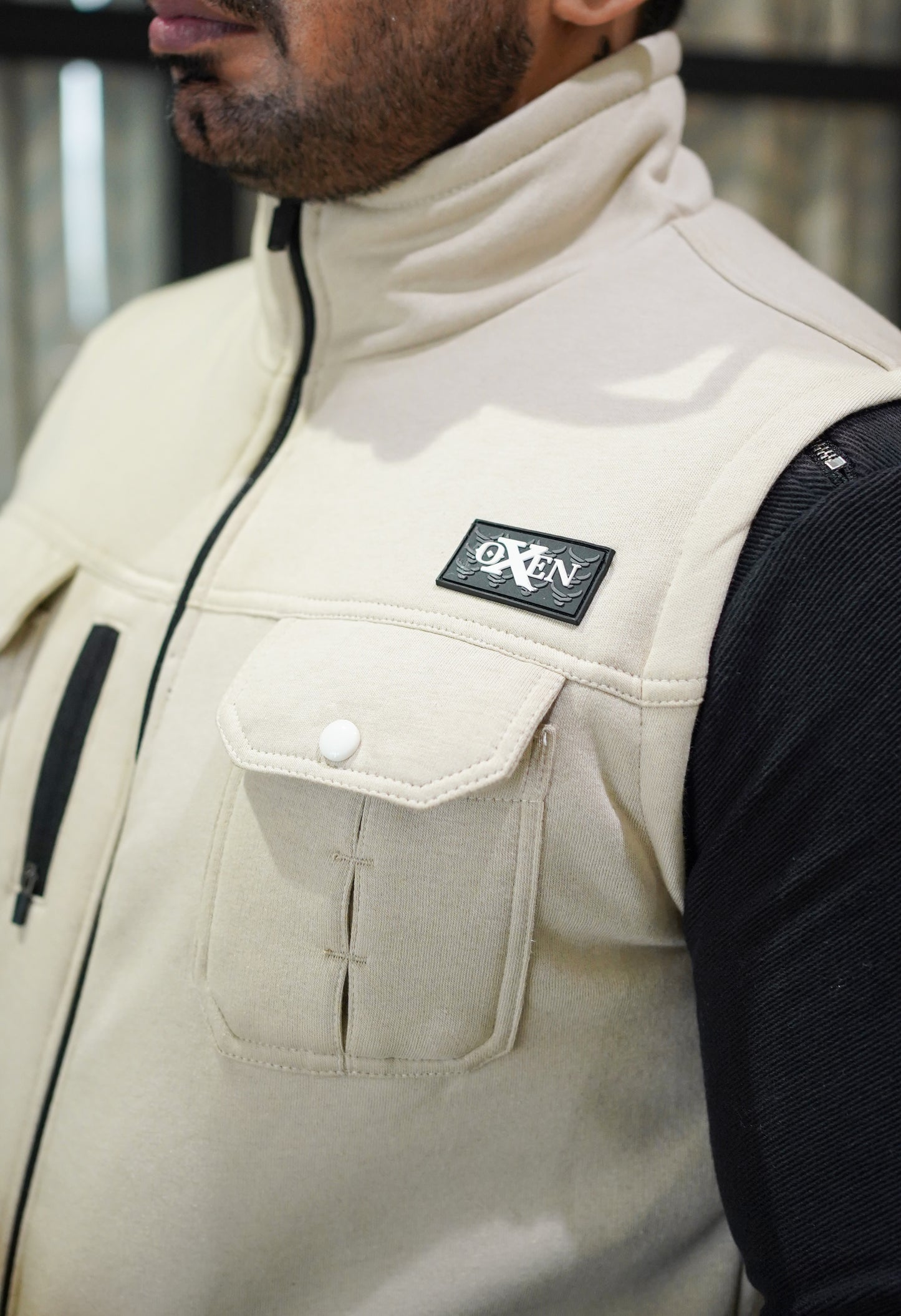 Premium Cotton Fleece Four Pocket sleeveless Jacket Skin JKT # 04