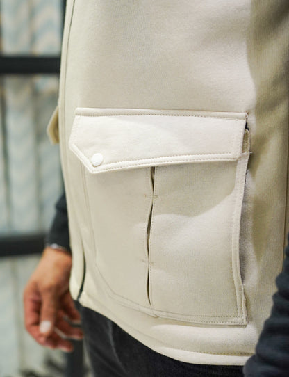 Premium Cotton Fleece Four Pocket sleeveless Jacket Skin JKT # 04