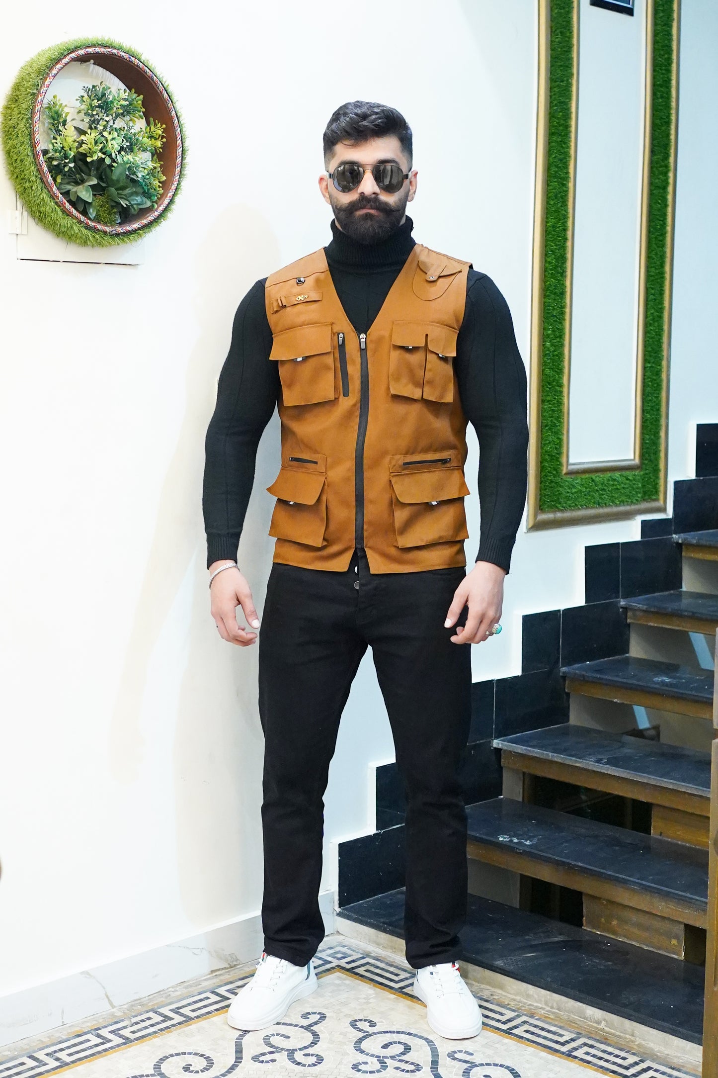 Premium Twill Cotton jeans Sidu Four Pocket Jacket Brown  SDJkt-09