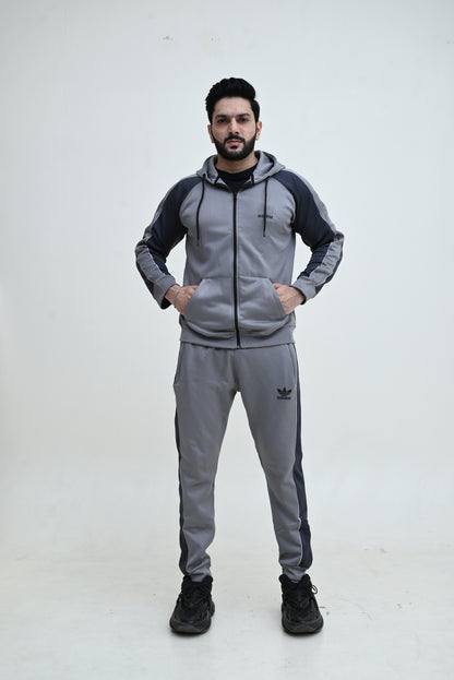 ADIDS UNISEX LIGHT & DARK GREY PANAL TRACKSUIT SW#T04