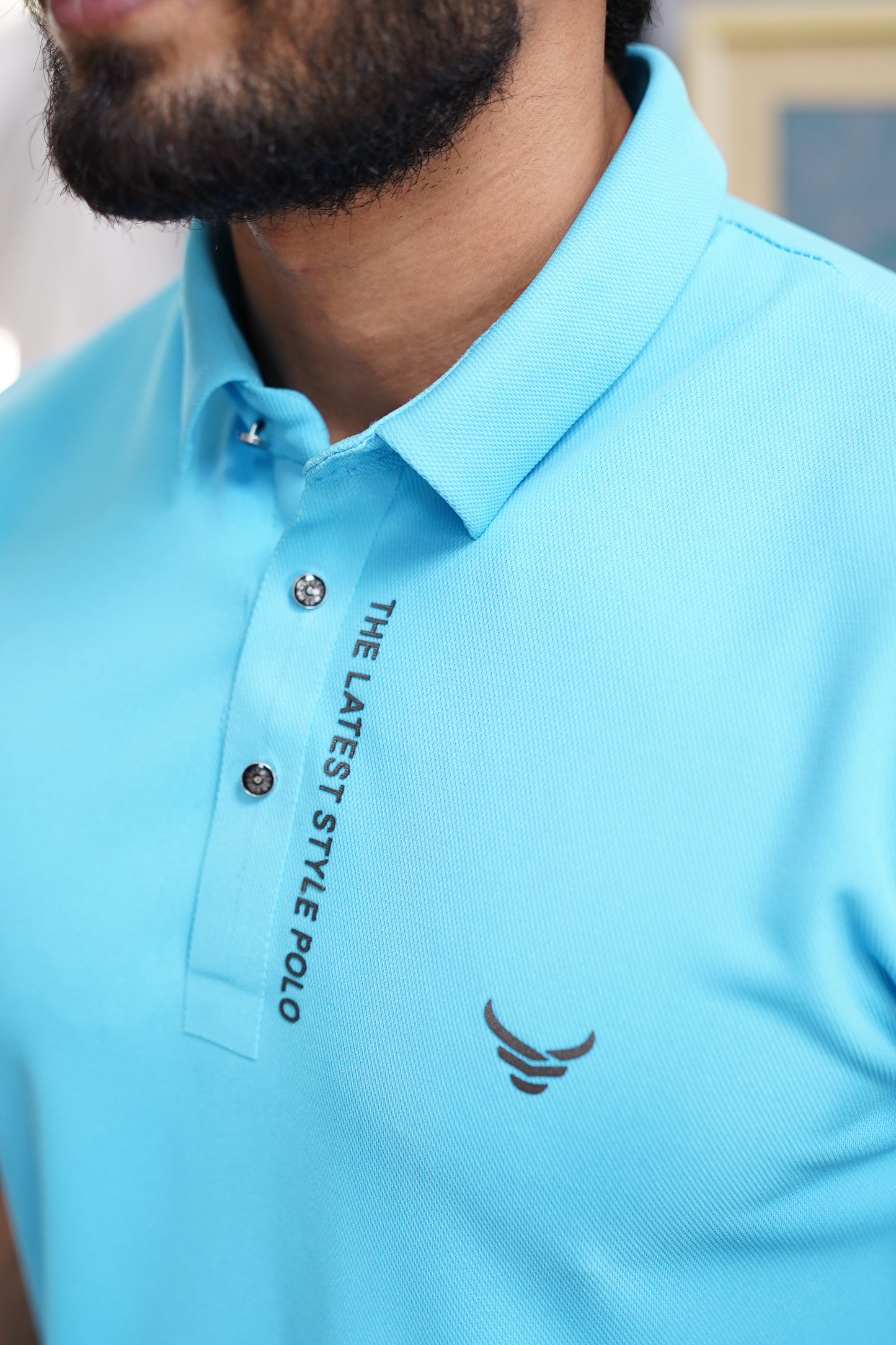 Italian textured seam less Polo Shirts OXT # 02 Turquiash