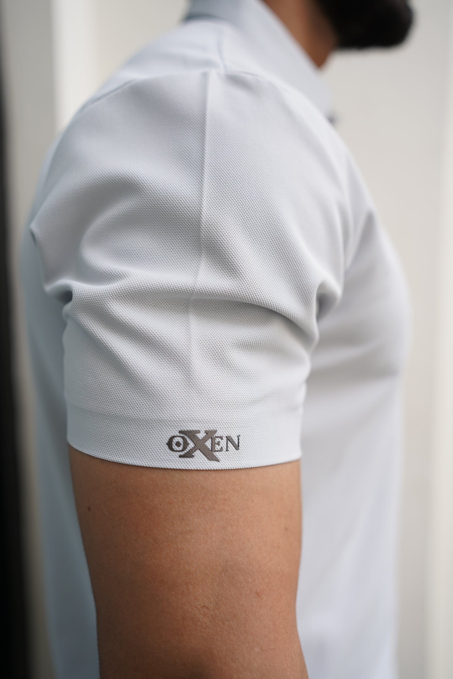 Italian textured seam less Polo Shirts OXT # 12 light gray