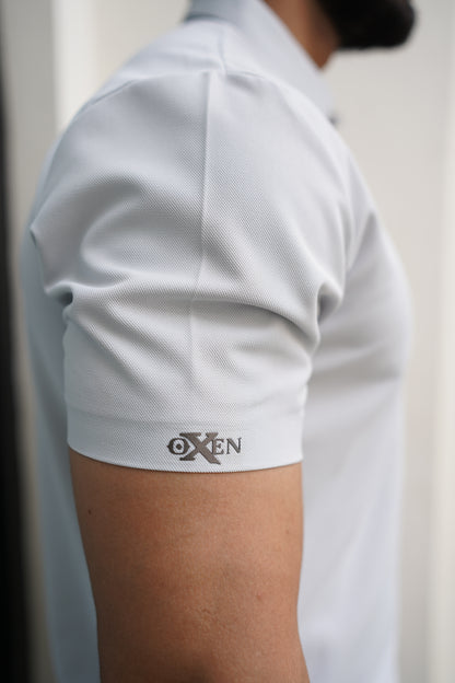 Italian textured seam less Polo Shirts OXT # 12 light gray