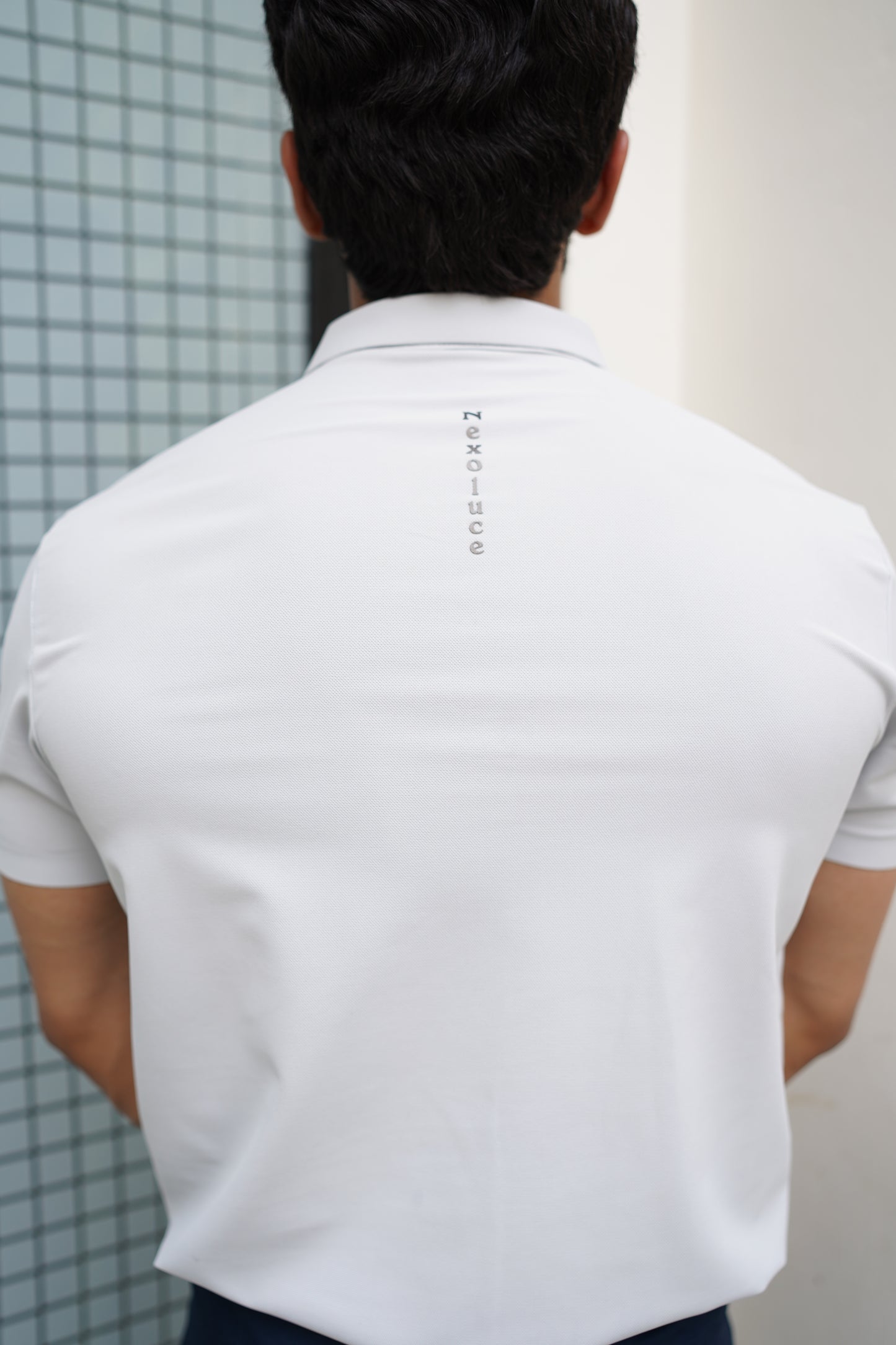 Italian textured seam less Polo Shirts OXT # 12 light gray