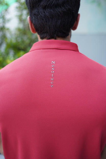 Italian textured seam less Polo Shirts OXT # 11 Rust