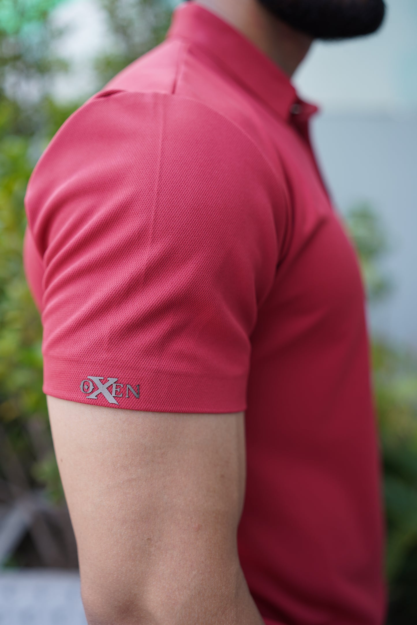 Italian textured seam less Polo Shirts OXT # 11 Rust