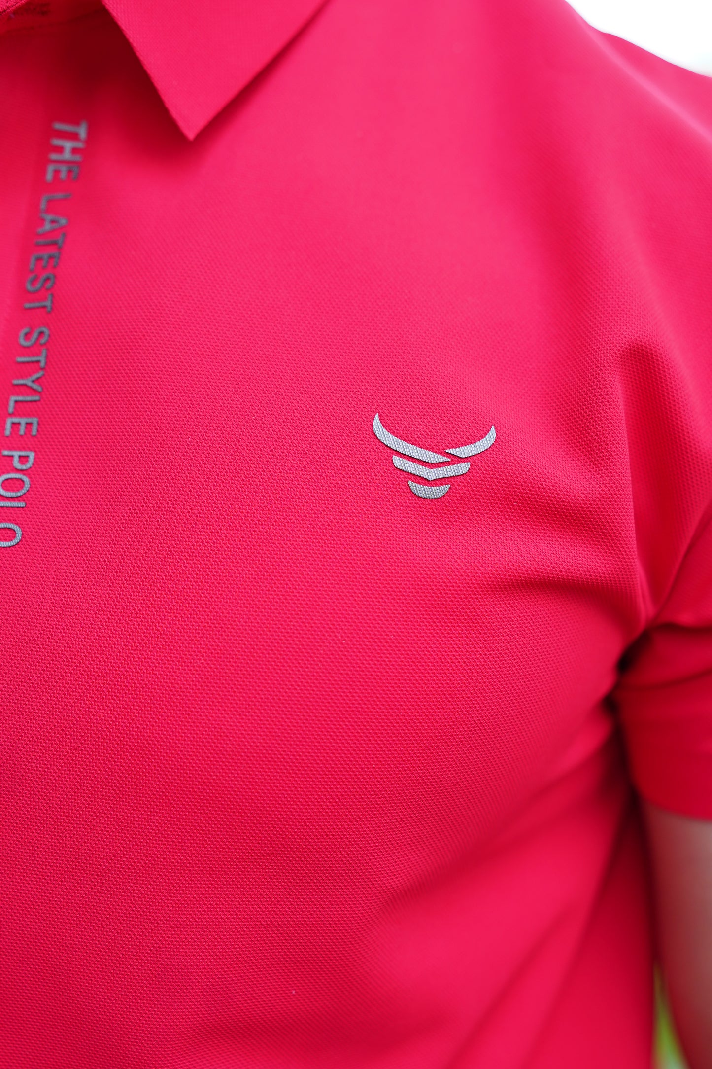Italian textured seam less Polo Shirts OXT # 03 Red
