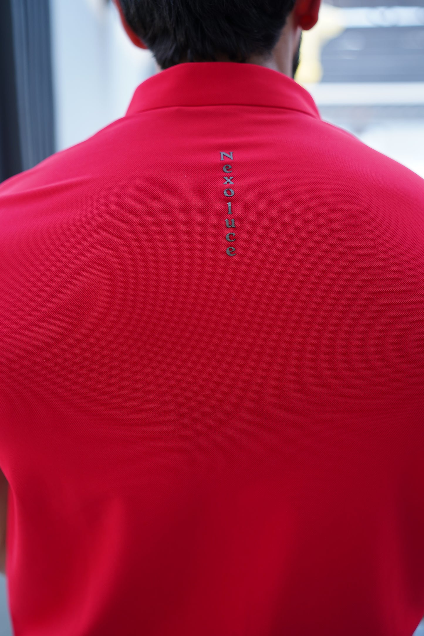 Italian textured seam less Polo Shirts OXT # 03 Red