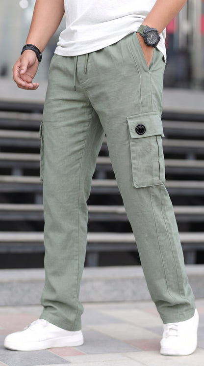 Stylish Premium Sea Green 6 Pocket Cargo Trouser