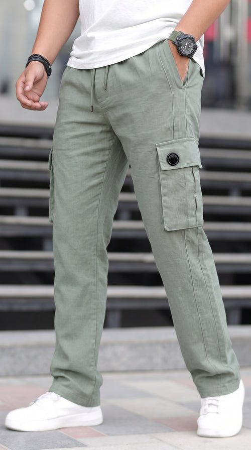 Stylish Premium Sea Green 6 Pocket Cargo Trouser