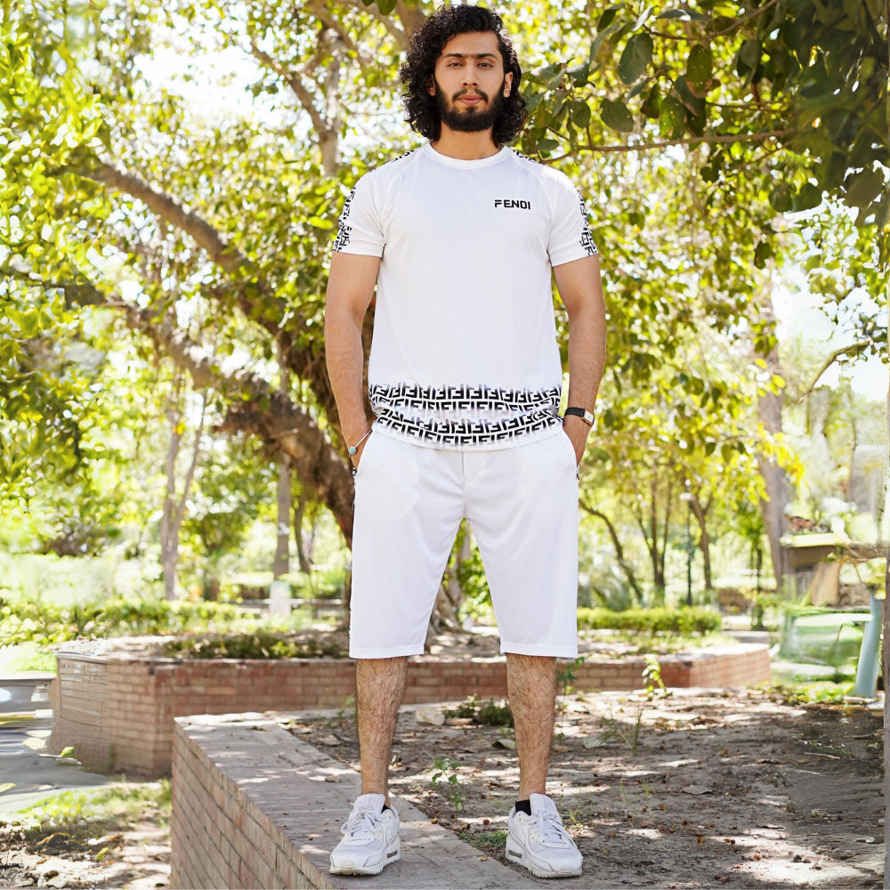 FNDI Twin Suit For Men white