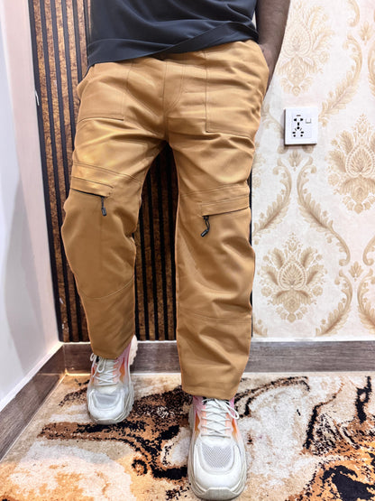 Baggy Stylish Premium light Mustard 6 Pocket Cargo Trouser LVT-02