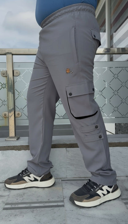 Imported Light Gray   Micro Relaxed Fit 6 Pocket Cargo