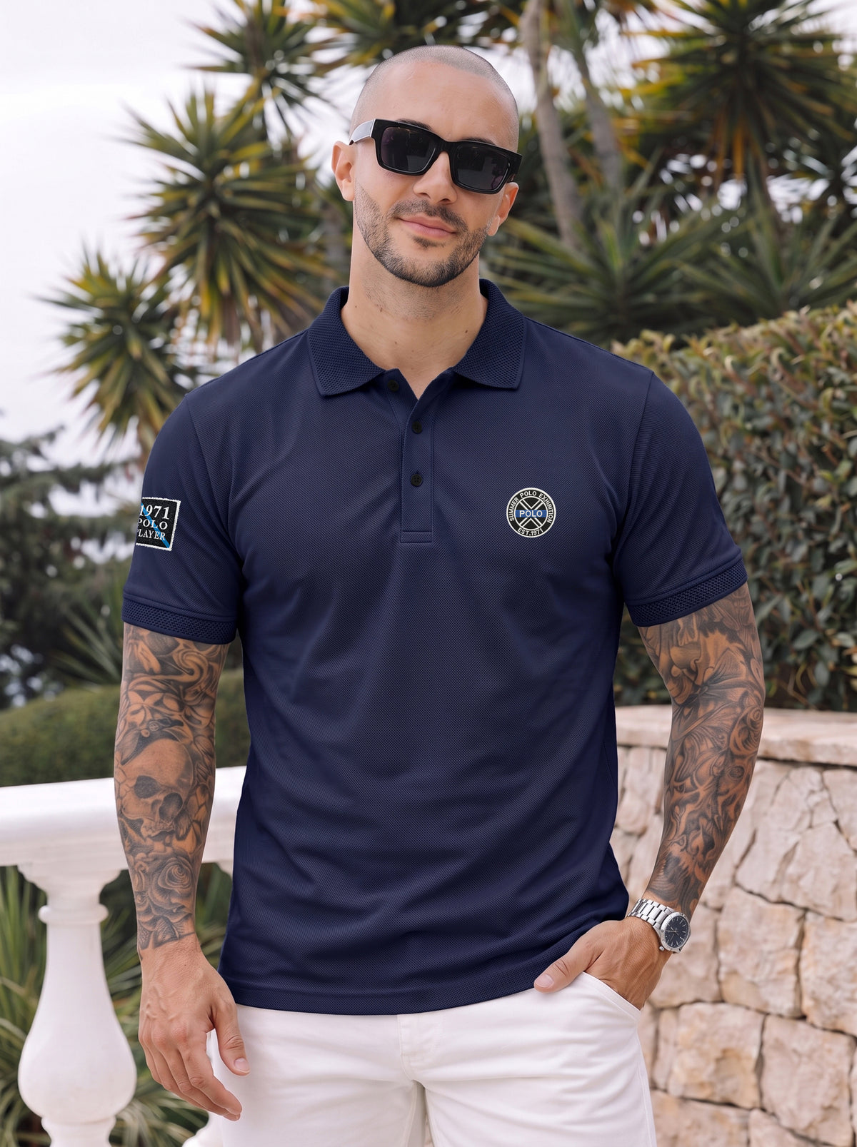 Navy Premium Cotton Polo Soft & Breathable
