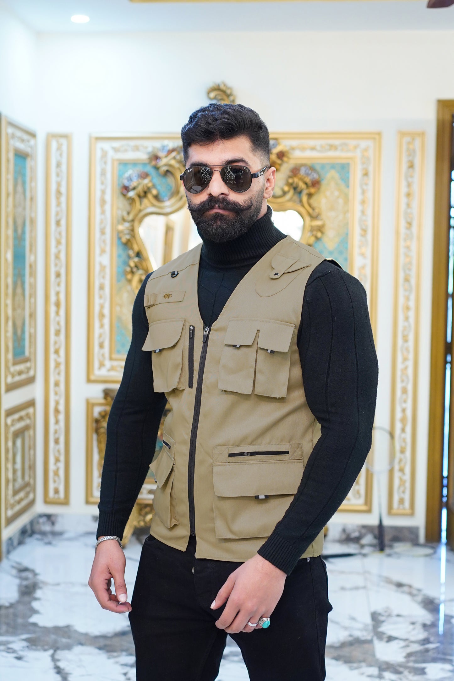 Premium Twill Cotton jeans Sidu Four Pocket Jacket Beige SDJkt-25