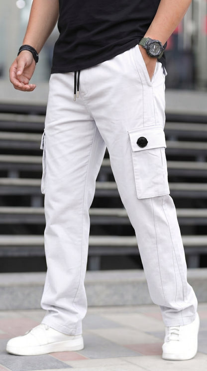 Stylish Premium OFF White 6 Pocket Cargo Trouser