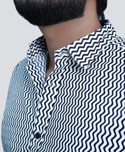 Oxen NexoLuce Men's Printed Casual Shirt Dloio-SW#019